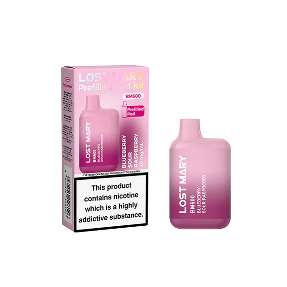 JWNLostMaryBM600PodKitBlueberrySourRaspberry_3ebda798-3dae-42d3-b8ff-36e93ab00105_576x Lost Mary BM600 Pod Vape Kit - Image 1