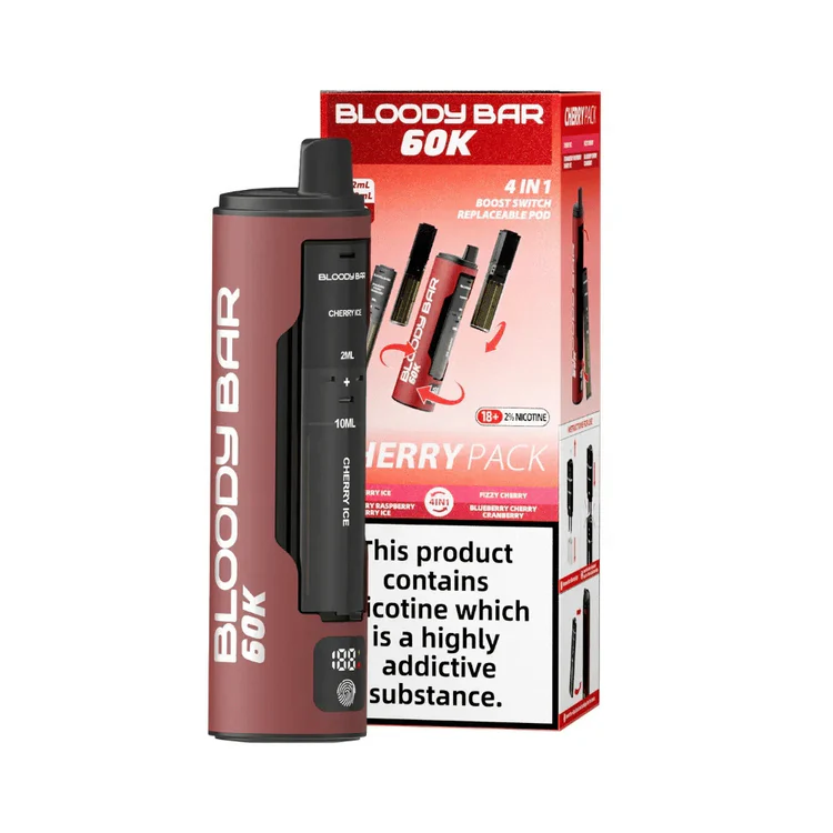 203 Bloody Bar 60K Prefilled Pod Kit Cherry Pack - Image 1