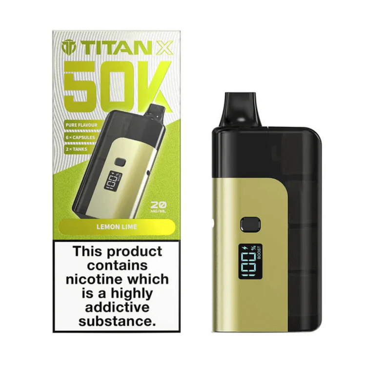 292 Titan X 50k Prefilled Vape Kit Lemon Lime - Image 1