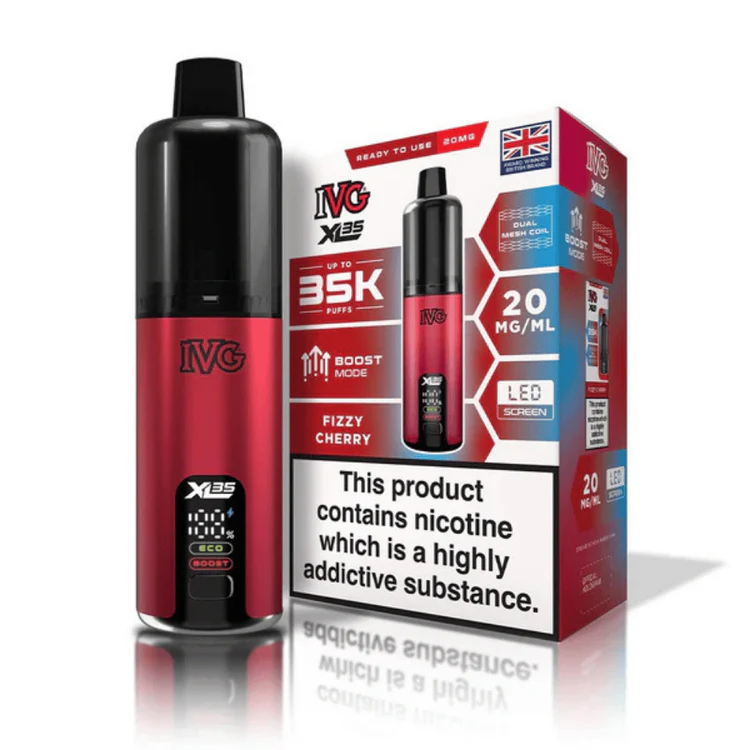 320 IVG XL 35K Prefilled Pod Kit Fizzy Cherry - Image 1