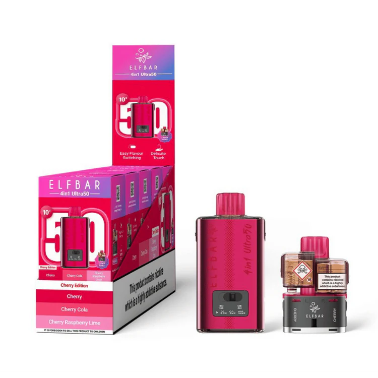 333 Elf Bar 4in1 Ultra 50 Prefilled Pod Kit Cherry Edition - Image 1