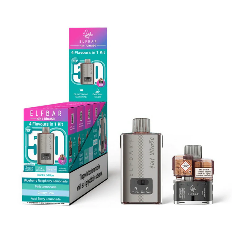 334 Elf Bar 4in1 Ultra 50 Prefilled Pod Kit Drinks Edition - Image 1