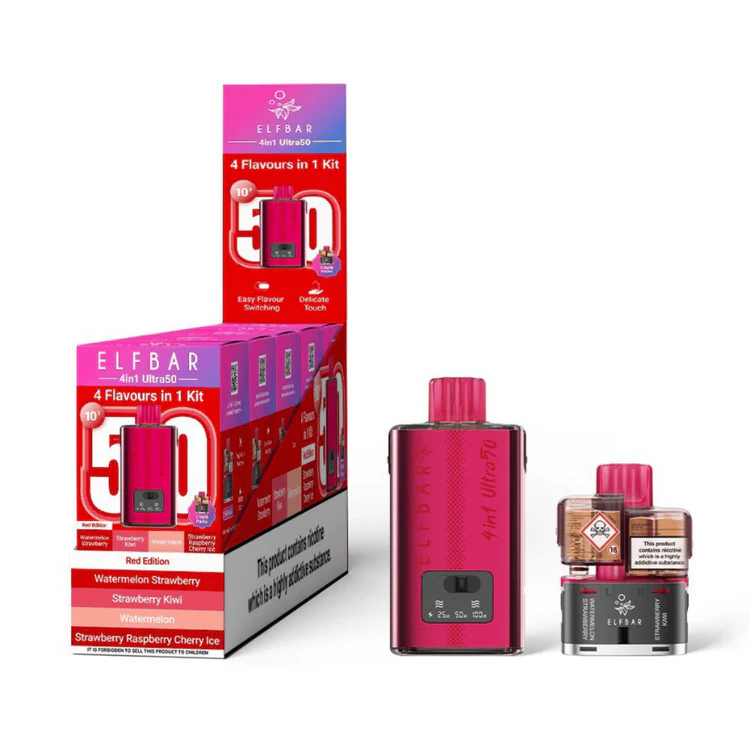 337 Elf Bar 4in1 Ultra 50 Prefilled Pod Kit Red Edition - Image 1