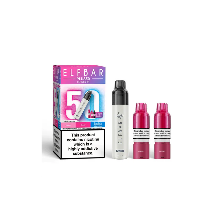 365 ELF BAR Plus 50 Prefilled Pod Kit Cherry Edition - Image 1