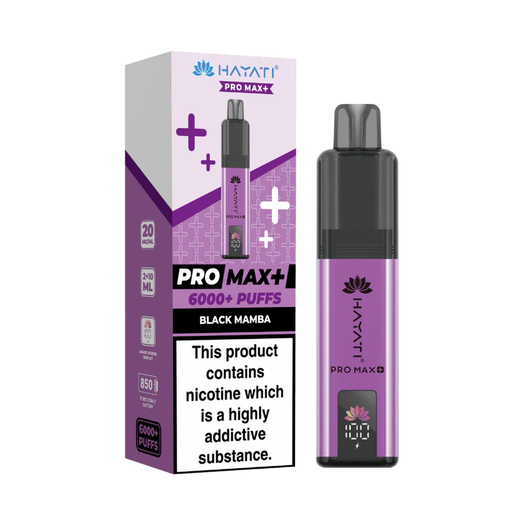72 Hayati Pro Max Plus 6000 Puffs Black Mamba - Image 1